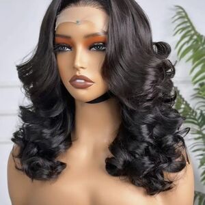 Elegant Black Curly Hair Wig